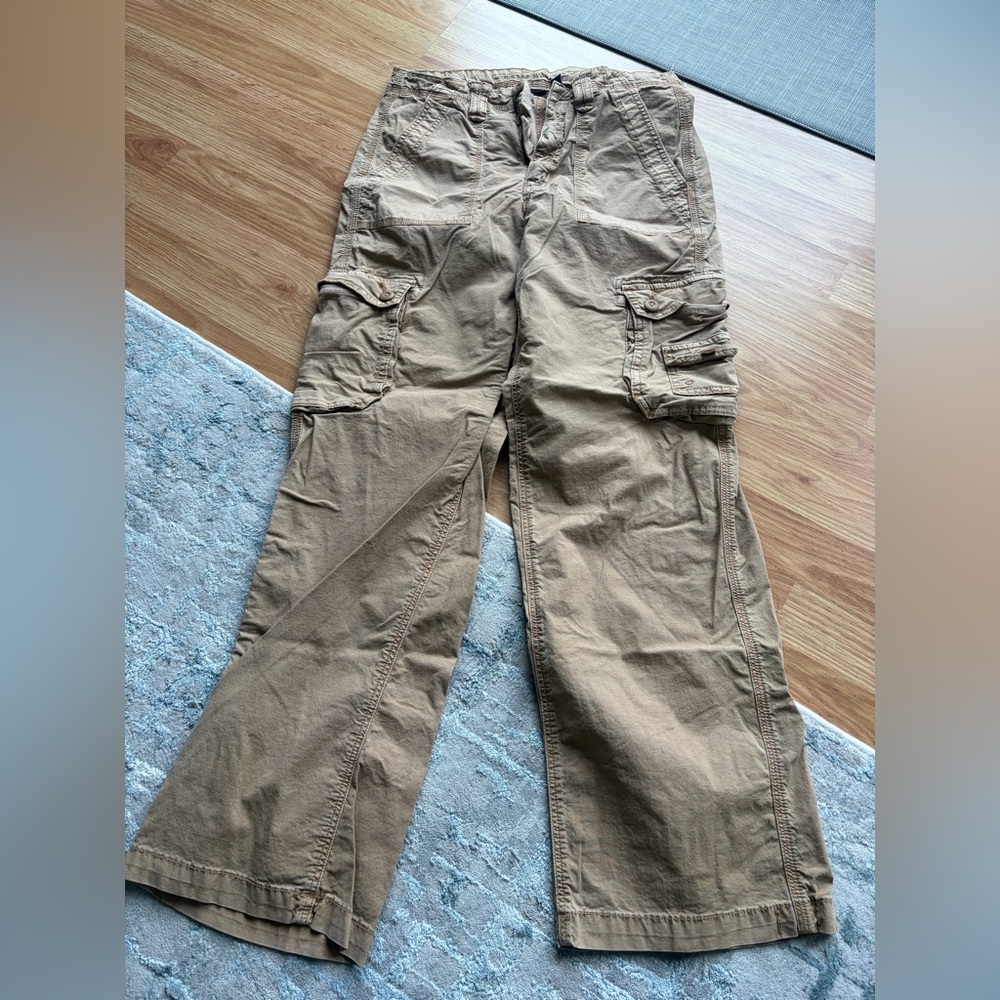 Womens Cargo Pants in Tan